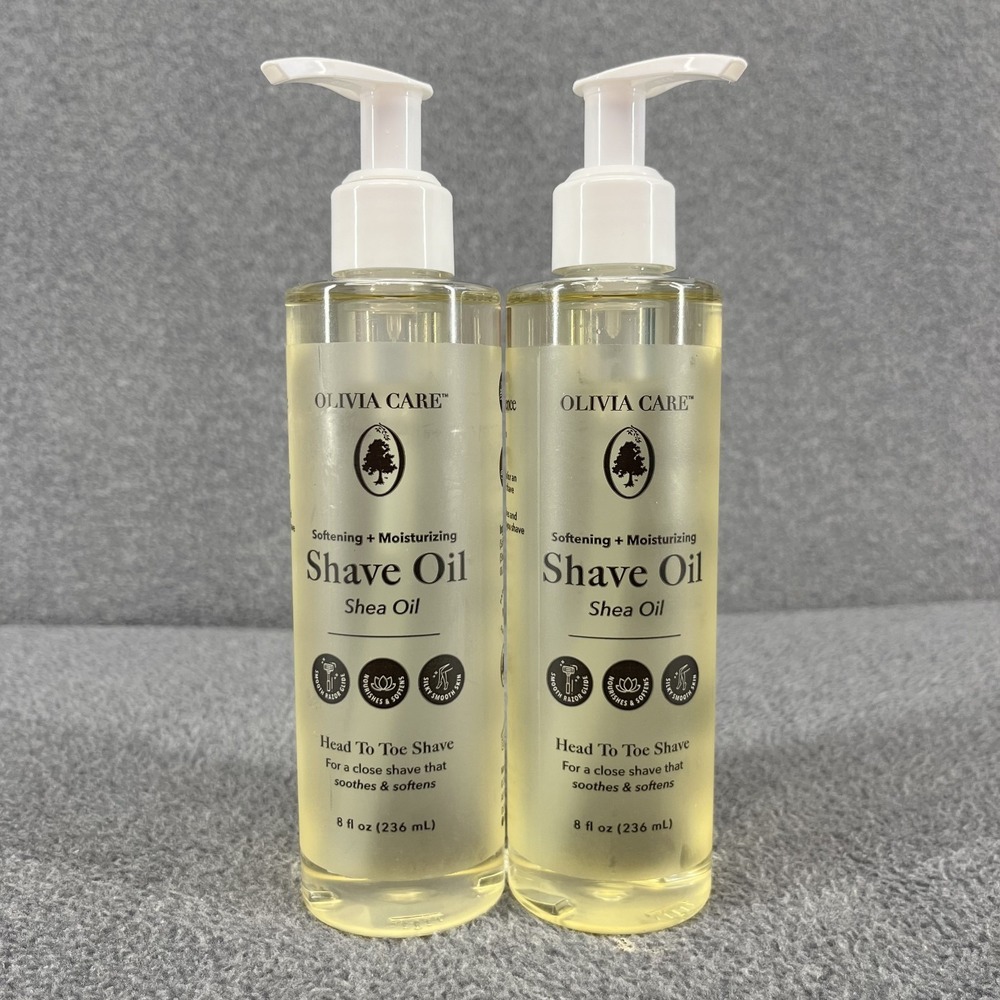 2x Olivia Care Shave Oil Shea Oil Head To Toe Shave softening Moisturizing 8 oz